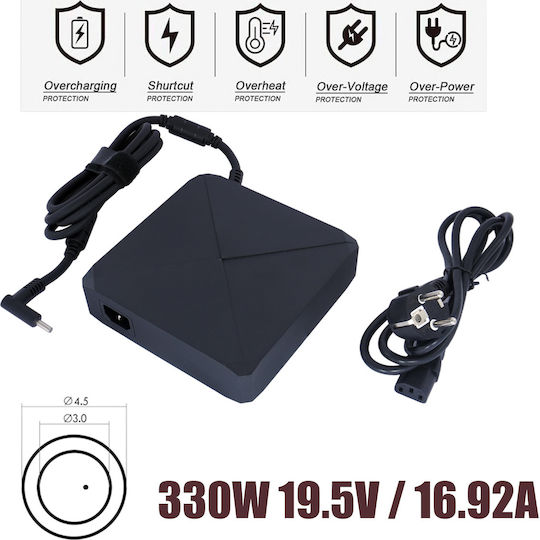 Laptop Power Supply AC Adapter Charger HP Omen 17-ck1021nr 17-ck0010nr TPC-DA60 ADP-330BB BF 937465-013 M34603-001 M34531-003 19.5V 16.92A 330W 4.5mm*3.0mm Notebook Charger Code 60289