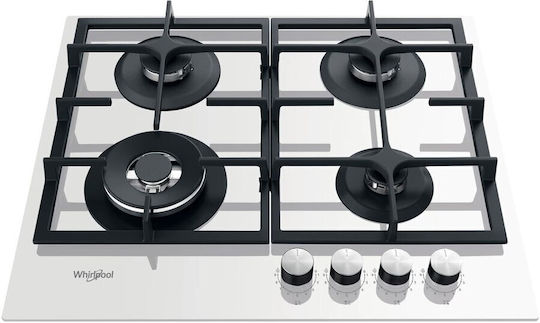 Whirlpool Gas Cooktop Autonomous 60x51εκ. White