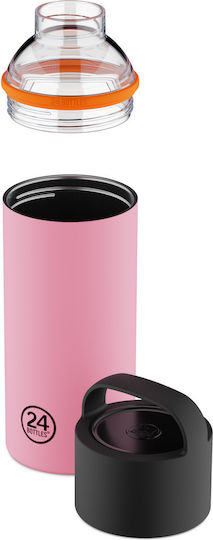 24Bottles Μπουκάλι Θερμός Ανοξείδωτο BPA Free 730ml Flamingo