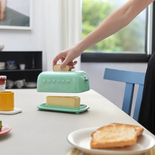 Pylones Butter Dish Ceramic Green