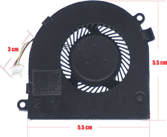 Ανεμιστηράκι Laptop Cpu Cooling Fan Dell Latitude 13 3380 2ny3x 02ny3x Cn-02ny3x Dfs1503057l0t Fj8u 023.1007z.0001 4pin Κωδ.81031