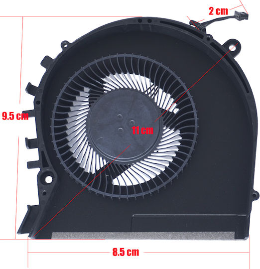 Laptop CPU Cooling Fan HP Omen 17-cb GTX1660 17t-cb000 17-cb0007tx 17-cb0008tx MG75091V1-1C020-S9A L57367-001 ATZK0001SC0 TPN-C144 11mm Width 4pin Code 81048
