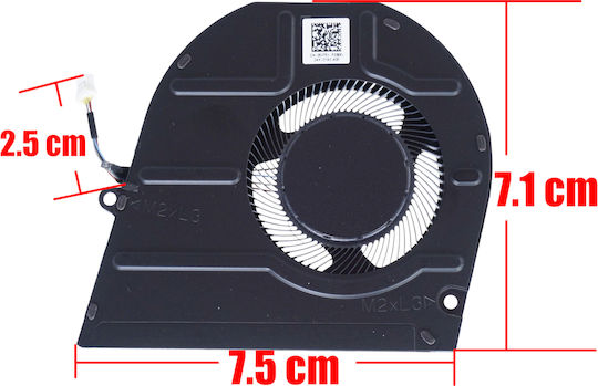 Laptop CPU Cooling Fan Dell Inspiron 14 5420 5425 05v75y 5v75y 0.23.100qb.0001 Dfs5k12114464j Bn8507h5h-000p 4pin Code 81458
