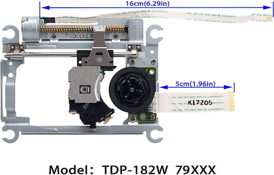 Οπτική Μονάδα Δίσκου Laser Deck Tdp-182w Tdp182w Μηχανισμό Sony Playstation 2 Ps2 Slim Scph-7900x 79001 7900x 79xxx Khm-430caa Κωδ.1-game209