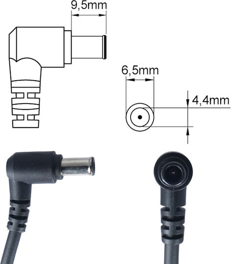 Laptop Power Supply AC Adapter Charger Sony 90W 19.5V 4.7A 6.5mm x 4.4mm VGP-AC19V36 VGN-FW51JF VGN-FW11M Laptop Notebook Charger OEM High Quality Code 60074