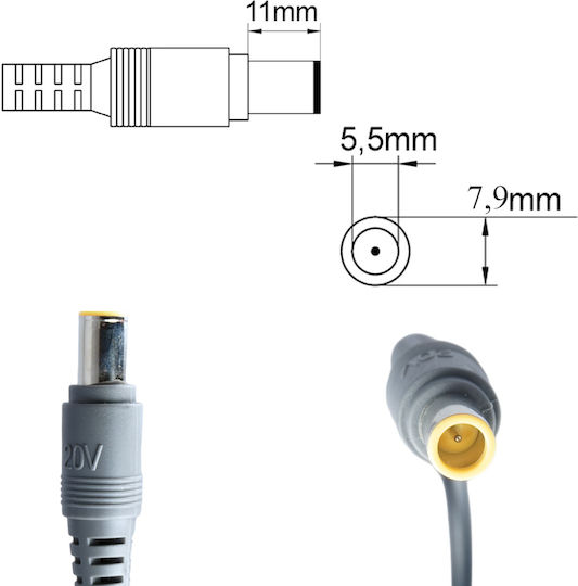 Τροφοδοτικό Laptop Ac Adapter Φορτιστής Ibm Lenovo Thinkpad L410 L412 L421 L510 L512 Laptop Notebook Adapter Ac Κωδ.60066