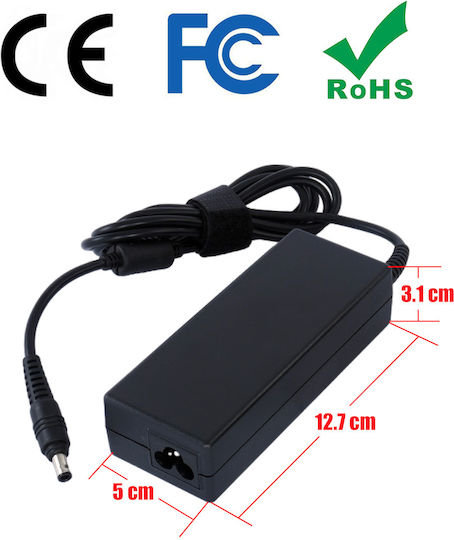 Τροφοδοτικό Laptop Ac Adapter Φορτιστής Samsung Np-rv515 Np-rv520 Np-rv720 Np300v5ai Np700z3a Np700z5a Np305v5ai Np200a5b Npr525 Np700z5ah Np300v4ai Npqx411h Npq430 Npr480 Nprv540 Nprv511 Npsf310 Npsf411 Nprc730 Oem Κωδ.60003