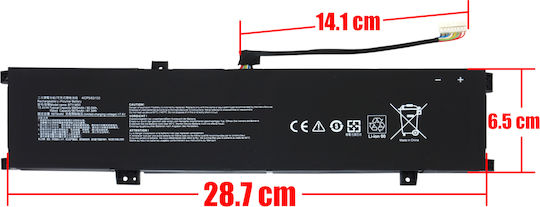 15.4v Съвместима Батерия за MSI MSI Katana GF66K, Katana Thin 11UE, 11UG, MS-1581 с 5845mAh
