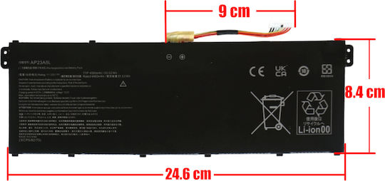 Compatible Battery for Acer Aspire Acer Aspire GO 15 AG15 51P 50MX 510U with 4590mAh