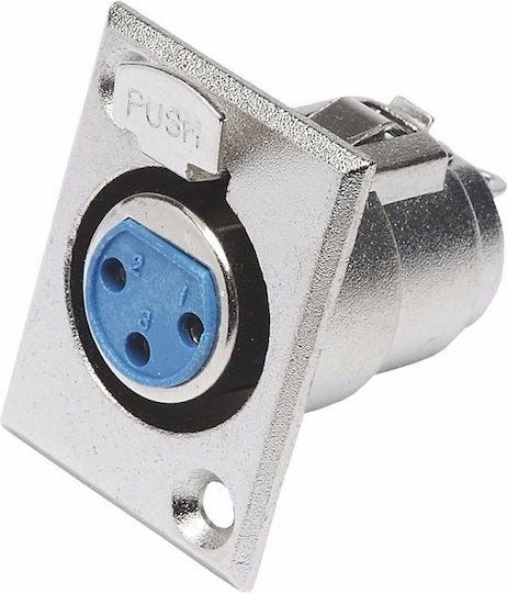 Proel DM-0046-L XLR Șasiu 3PIN Ștecher XLR feminin 5buc Argintiu
