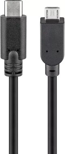 Goobay 67993 USB 2.0 Cable USB-C male - micro USB-B Μαύρο 1m 67993