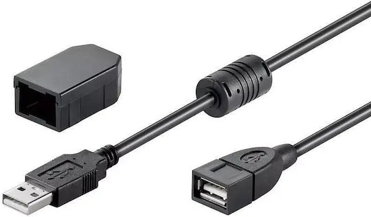 Goobay Usb 2.0 Hi-speed Extension Cable Securing Clip Black 93284