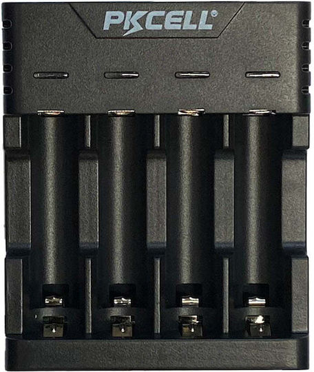 Pkcell PK-8146 USB Ladegerät 4 Batterien Li-Ion/Ni-MH Größe AA/AAA