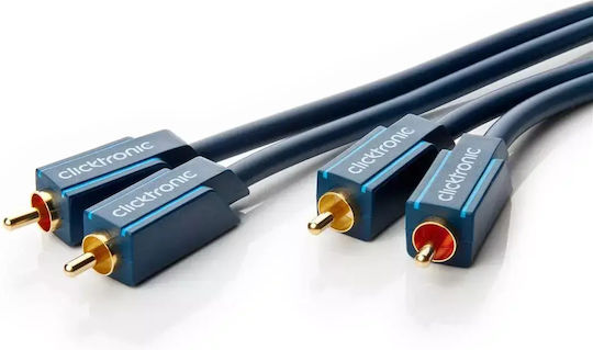 Clicktronic 70376 Cable RCA male - RCA male 0.5m