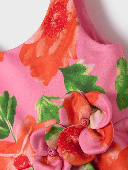 Abel Lula Children's Dress Sleeveless Satin Fuchsia