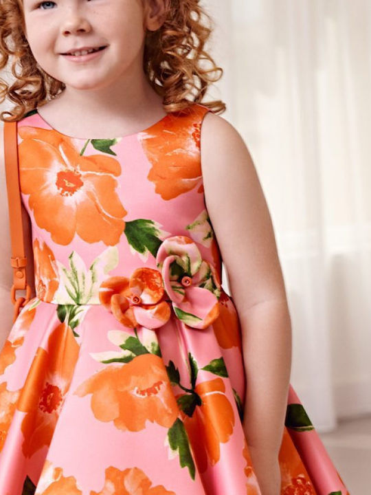 Abel Lula Children's Dress Sleeveless Satin Fuchsia
