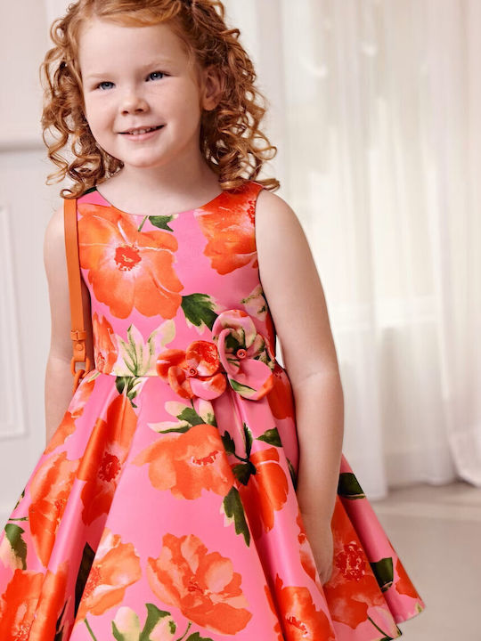 Abel Lula Children's Dress Sleeveless Satin Fuchsia