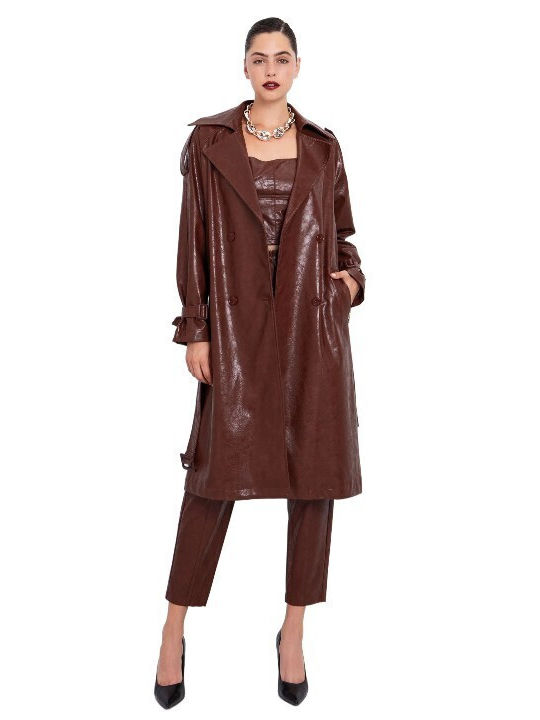 Women's Tabac Brown Trench Coat
