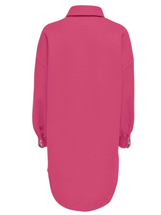 Trillion Γυναικείο Ροζ Overshirt Oversized