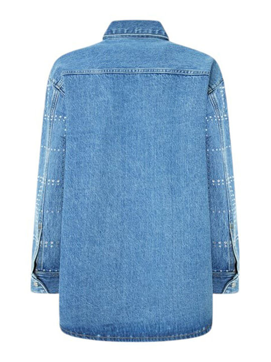 Дамско Син Overshirt