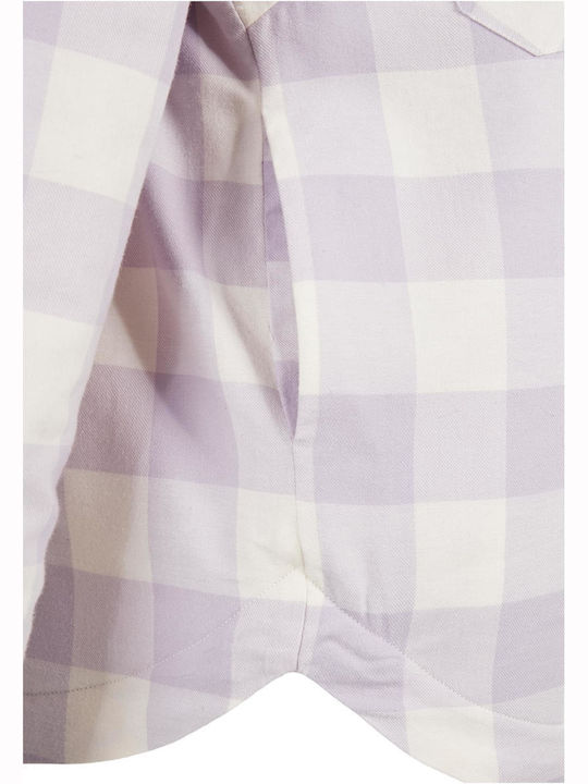Дамско Проверено White Sand/Soft Lilac Overshirt Oversized