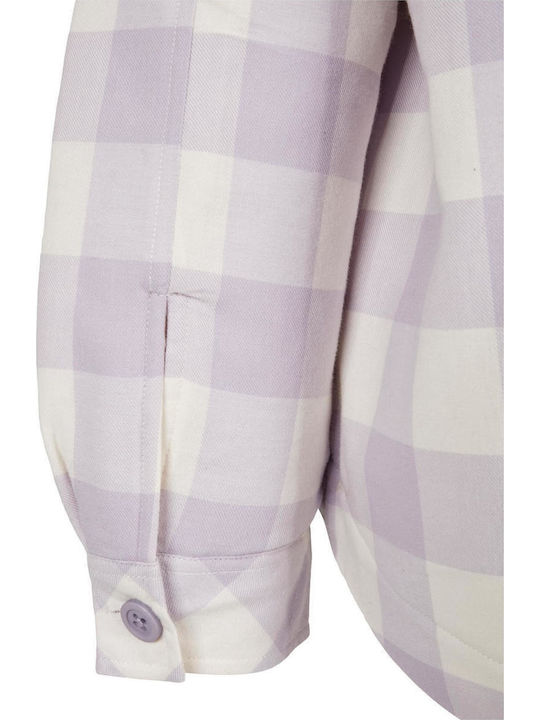 Дамско Проверено White Sand/Soft Lilac Overshirt Oversized