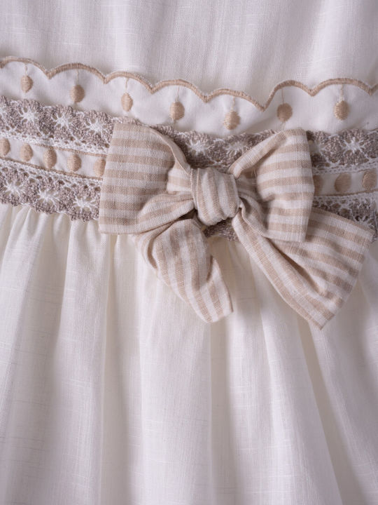 Children's Dress Sleeveless White-beige