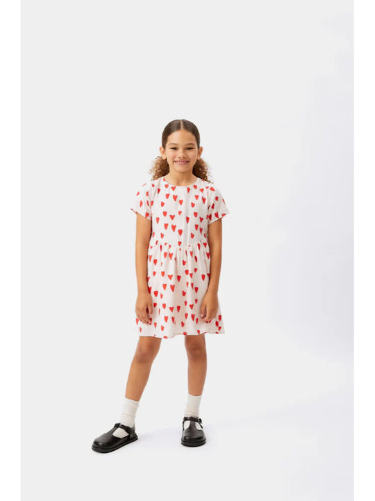 Girls Dress Set with Accessories Beige