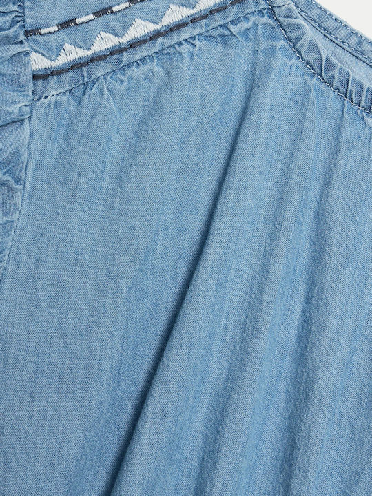 Quincy Παιδικό Φόρεμα Κοντομάνικο Τζιν 564/chambray