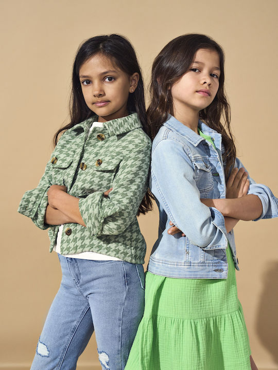 Children's Dress Short Sleeve Green