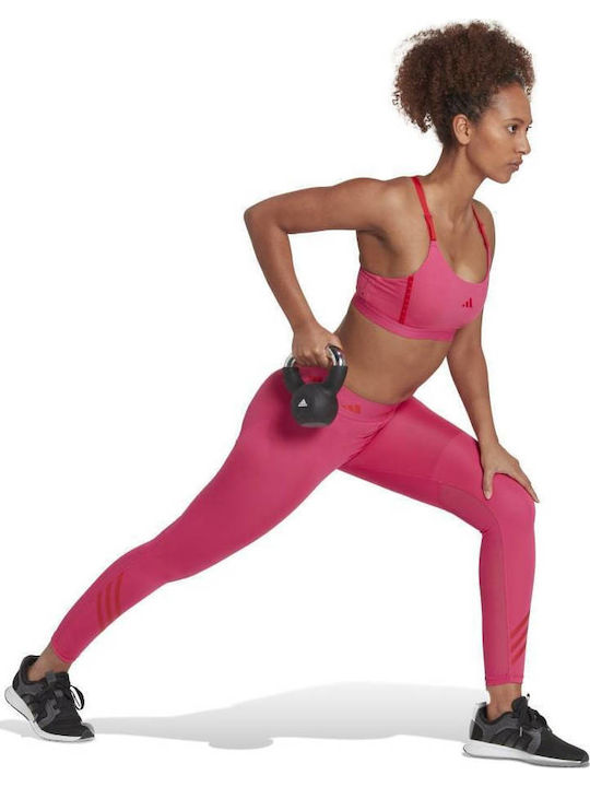 Techfit 3-Streifen Training Damen Gekürztes Leggings Formendefinition Team Real Magenta