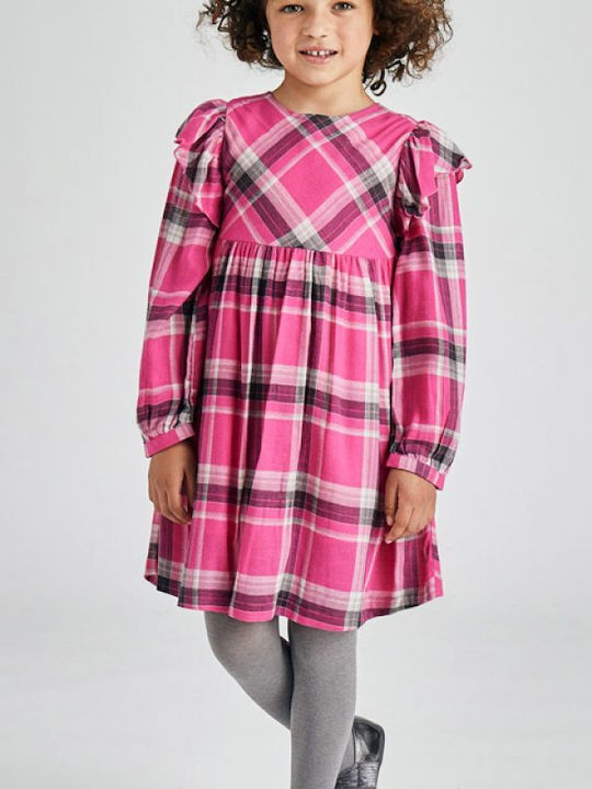Kinderkleid Langärmelig Geprüft Fuchsie