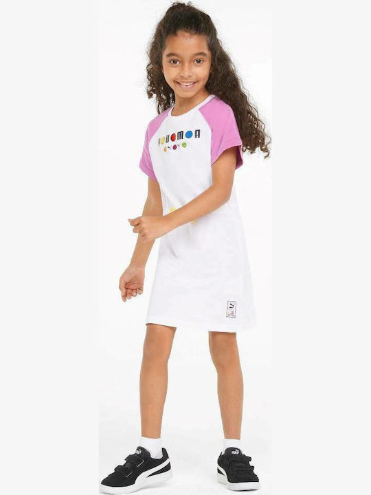 Children's Dress Short Sleeve White