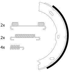 Textar 91066800 Brake Shoe Set Handbrake