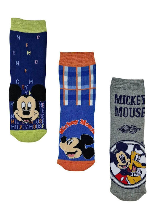Disney Παιδικές Κάλτσες Αντιολισθητικές Mickey Mouse Πολύχρωμες 3 Ζευγάρια Disney Παιδικές Κάλτσες Αντιολισθητικές Mickey Mouse Πολύχρωμες 3 Ζευγάρια
