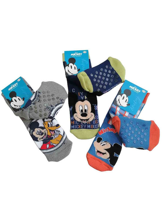 Disney Kindersocken Rutschfest Mickey Mouse Bunte 3 Paar