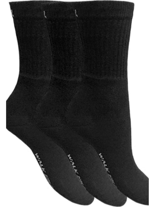 Walk Athletic Kids' Long Socks Black 3 Pairs