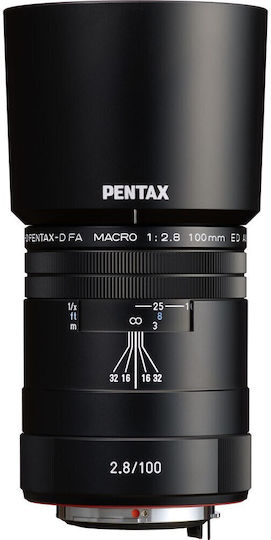 Pentax Full Frame Camera Lens HD DFA 100mm F2.8 Macro for Pentax K Mount Black