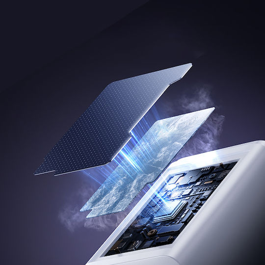 Baseus Φορτιστής Χωρίς Καλώδιο GaN με Θύρα USB-A και 2 Θύρες USB-C 100W Power Delivery / Quick Charge 3.0 Λευκός (EnerFill FE11)