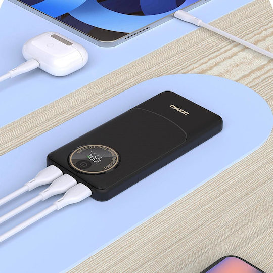 Dudao K12 Power Bank 10000mAh 22.5W Mit 2 USB-A Ausgangsanschlüsse Power Delivery / Schnellladung Schwarz