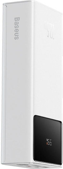 Baseus EnerFill FP41 Power Bank 30000mAh 22.5W cu 2 Porturi USB-A și Port USB-C Alb