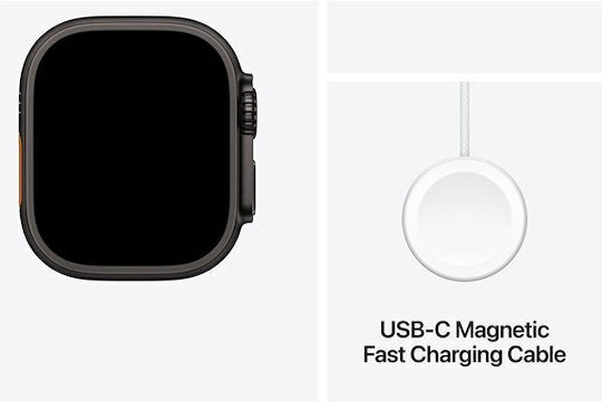 Apple Watch Ultra 2 Титан 49мм Водоустойчив с eSIM и Пулсомер (Black with Green Alpine Loop - Small)