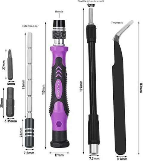 115 Teile 1 Set 115 Werkzeugsatz für Mobiltelefon-Reparaturwerkzeuge 1-SRP0011
