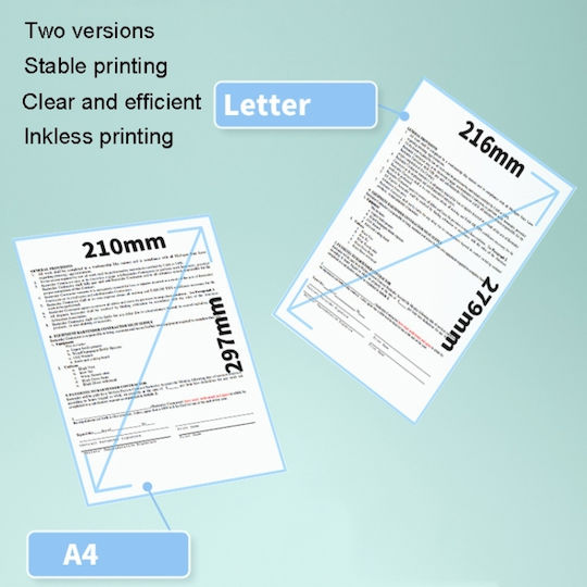 M08F Black and White Thermal Printer Silver Letter Version