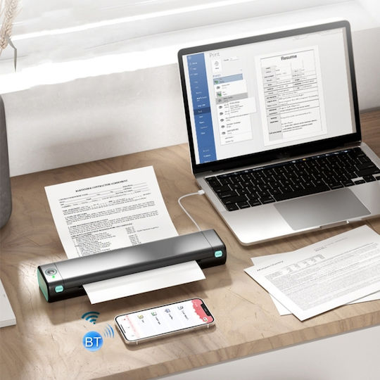 M08F Black and White Thermal Printer Silver Letter Version