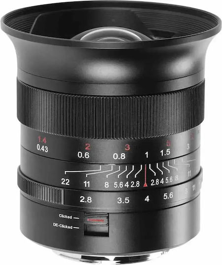 7artisans Voller Rahmen Kameraobjektiv 14mm f/2.8 Weitwinkel für Canon RF Mount Black