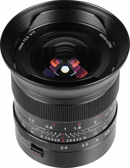 7artisans Voller Rahmen Kameraobjektiv 14mm f/2.8 Weitwinkel für Canon RF Mount Black