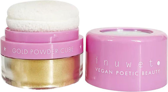 Inuwet Makeup Gold Glitter Face Body Powder Cube Vinmp