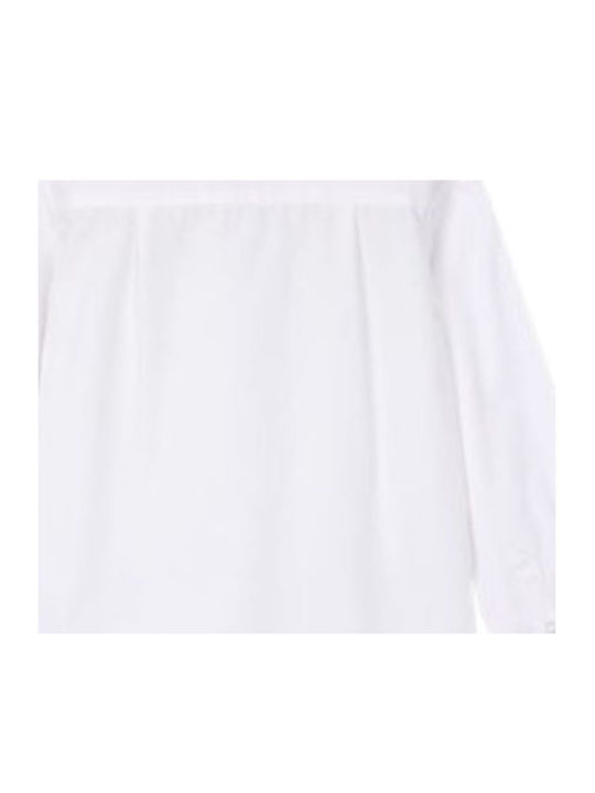 Kids One Color Shirt Long Sleeve White