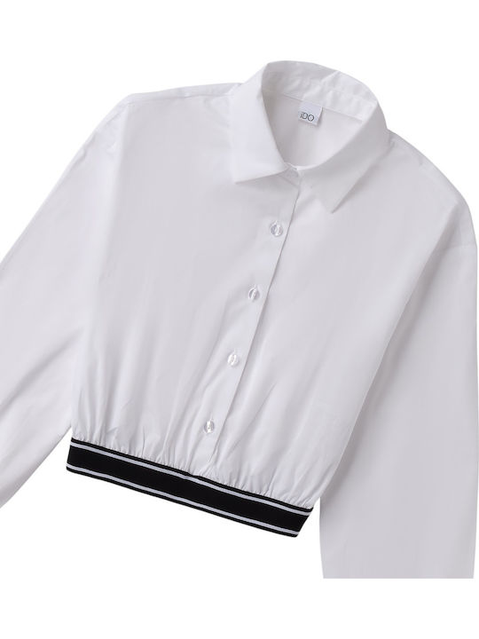 Kids Shirt Long Sleeve White